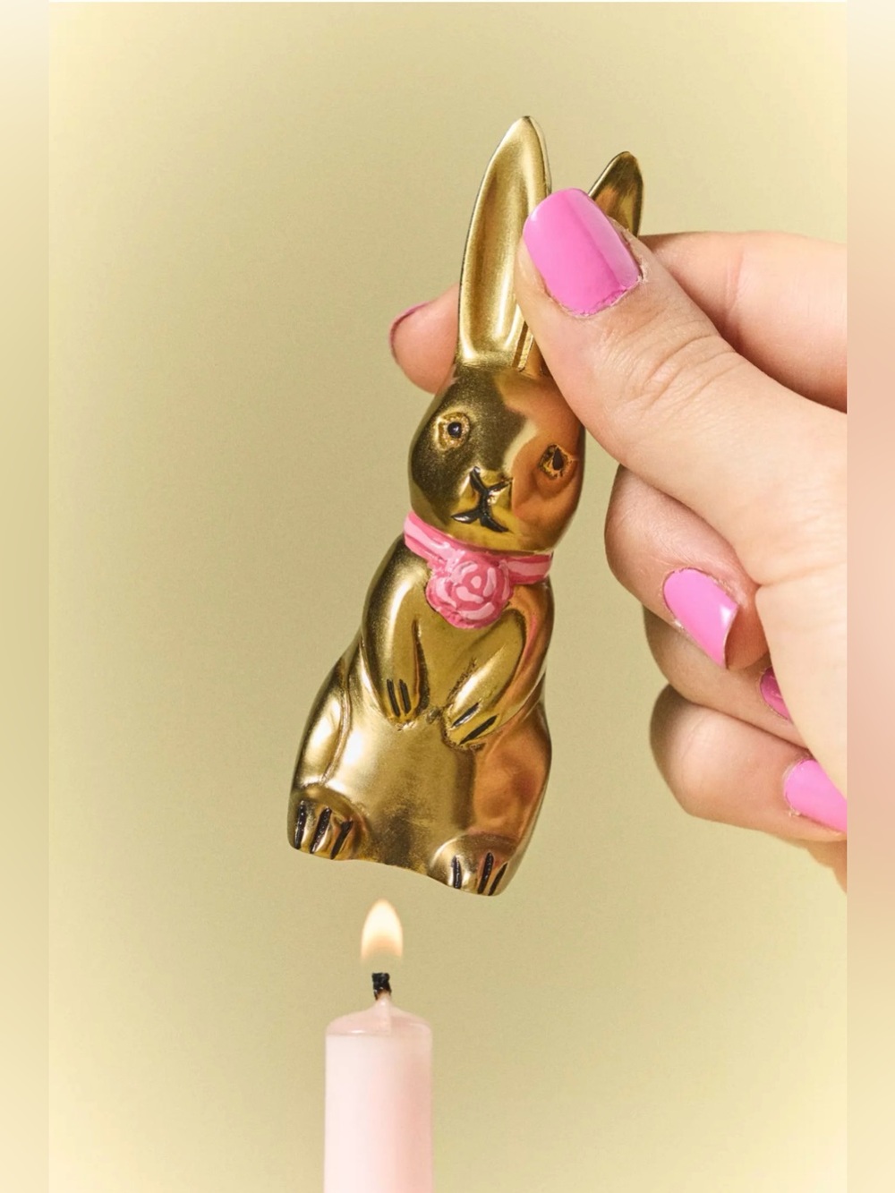 NEW Anthropologie Brass Bunny Candle Snuffer 🐰